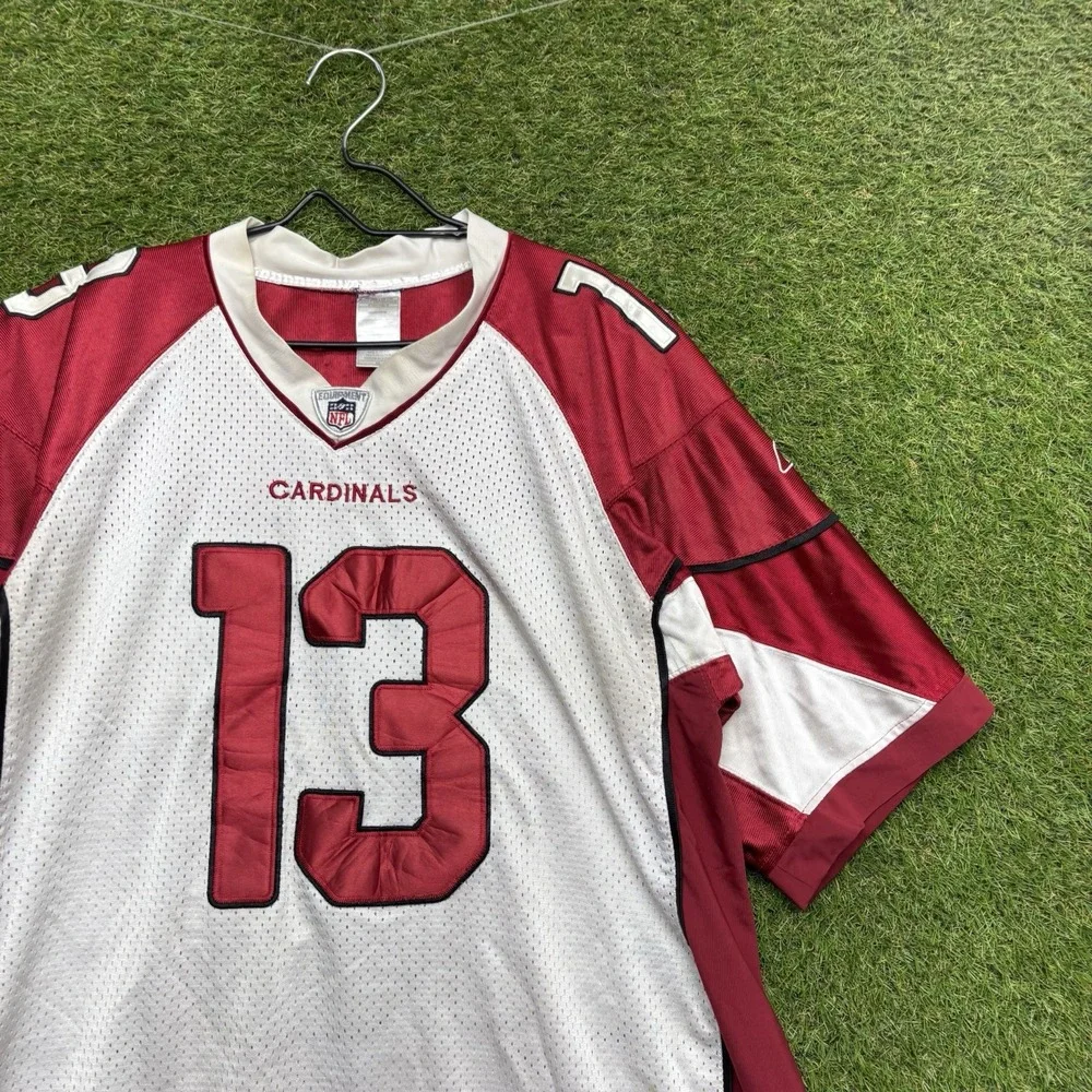 Kurt Warner Arizona Cardinals Reebok Jersey Mens 52 White and Red Stitched